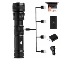 Hurtomax TAKTINIS PROŽEKTORIUS Aliuminis, ZOOM CREE LED 5 REŽIMAI ĮKRAUNAMAS XHP50