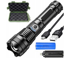 Hurtomax TAKTINIS PROŽEKTORIUS Aliuminis, ZOOM CREE LED 5 REŽIMAI ĮKRAUNAMAS XHP50