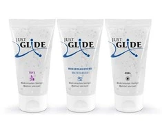 Just Glide Vandens pagrindo lubrikantų rinkinys (3 x 50 ml)
