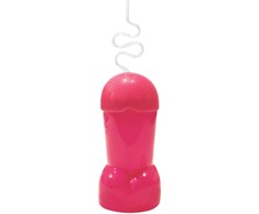 Kheper Games Pipedream COCKtail Cup 20oz - Vibrant Party Cup with Straw &amp; Lid