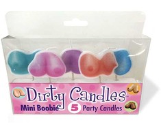 Little Genie Productions Kheper Games Boob Candle Set - Pack of 5 Decorative Shaped Candles