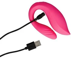 Loveline By Shots Loveline Wild Strawberry Remote-Controlled Couple Device Silicone Raudona