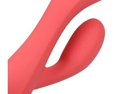 Loveline By Shots Rožinė Loveline Smooth Ultra Soft Silicone Dual Action Vibrator Rožinė 21 cm