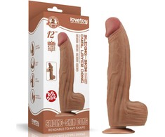 LOVETOY 12 colių karaliaus dydžio slankiojančios odos dviejų sluoksnių dongas