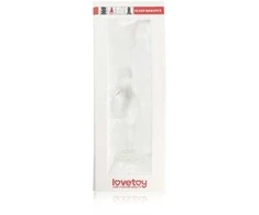 Lovetoy Baltas supaprastintas stiklinis sekso analinis kištukas 11,5 cm