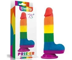 LOVETOY Prider Dildo 7.5' Colorful