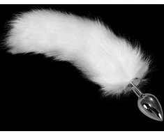 Lovetoy Analinis kištukas su puria balta uodega 39 cm