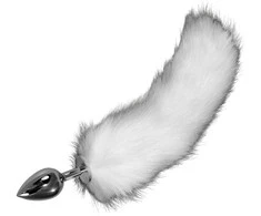 Lovetoy Analinis kištukas su puria balta uodega 39 cm