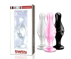 LOVETOY 4,5" Glass Romance Dildo Clear