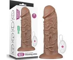 LoveToy 10,5 colio realistiškas putlus vibruojantis dildo