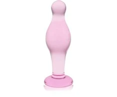 LOVETOY 4.5" Glass Romance Dildo Rožinė