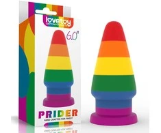 LoveToy 6 colių „Prider“ analinis kamštelis