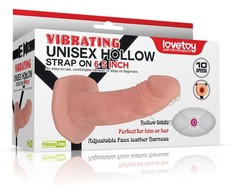 LOVETOY vibruojantis unisex tuščiaviduris dirželis