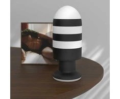 Lovetoy ANALINIS KAIŠTUKAS JUODA-BALTA SILIKONINIS ANALINIS KAIŠTUKAS 19,5 CM