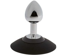 MALESATION Alu-Plug su siurbtuku mažas, chromuotas
