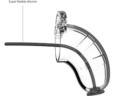 Mancage By Shots Shots Model 15 Silicone Chastity Device with Urethral Insert 3.5mm x 20cm