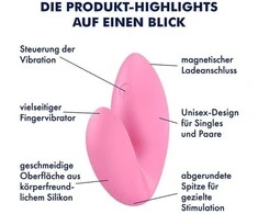 Satisfyer Love Riot pirštų vibratorius Rožinis