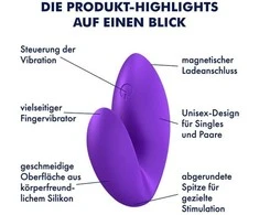 Satisfyer Love Riot Finger Vibrator Violetinė