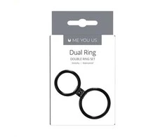 Pierścień- Me You Us Dual Ring Gaidžio žiedas Juodas