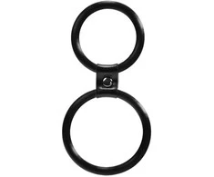 Pierścień- Me You Us Dual Ring Gaidžio žiedas Juodas