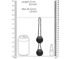 Shots Natural Pleasure Dvigubi geišos kamuoliukai, skirti treniruoti Kegelio pratimus