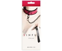 Ns novelties Wiązania-SINFUL COLLAR Rožinis