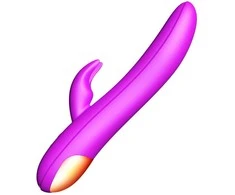 Ohh Šildomas vibratorius su sekso masažuokliu 20cm 10 režimų