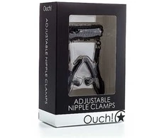 Ouch By Shots Ouch! Adjustable Nipple Clamps with Stainless Steel Chain, Nickel-Free