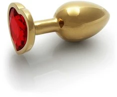 Ouch By Shots Ouch! Auksinė PLUG ZATYCZKA ANALNA KOREK METALOWY Z DIAMENTEM 7 CM