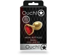 Ouch By Shots Rožinė Ouch! Heart Gem Intimate Jewelry Plug Small Sidabrinis-Rožinė Aluminum