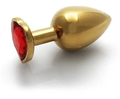 Ouch By Shots Ouch! Auksinė PLUG ZATYCZKA ANALNA KOREK METALOWY Z DIAMENTEM 9,3 CM