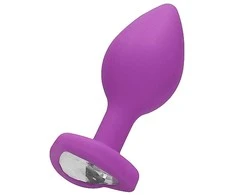 Ouch By Shots Ach! Diamond Heart Butt Plug - Įprastas - Violetinė