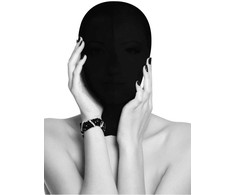 Ouch By Shots Kiotos Subjugation Mask Juodas Stretch Hood with Rear Zipper Closure
