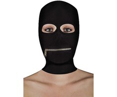 Ouch By Shots Ouch! Xtreme Zipper Hood Mask with Adjustable Mouth Closure Juodas