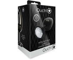 Ouch By Shots Round Gem Butt Plug - Large
