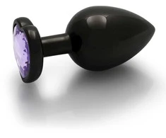 Ouch By Shots Ouch! Juoda ZATYCZKA PLUG ANALNY KOREK METALOWY Z DIAMENTEM 9 CM