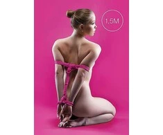 Ouch By Shots LoversPremium Japanese Mini Rope 1.5m - Durable Bondage Cord, Juodas