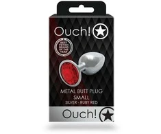 Ouch By Shots Ouch! METALOWY ELEGANCKI KOREK ANALNY PLUG Z DIAMENTEM 7 CM WODOODPORNY