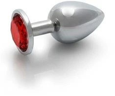 Ouch By Shots Ouch! METALOWY KOREK ANALNY PLUG Z DIAMENTEM 9,3 CM WODOODPORNY