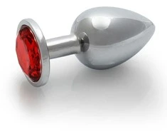 Ouch By Shots Ouch! METALOWY KOREK ANALNY PLUG Z DIAMENTEM 8 CM WODOODPORNY