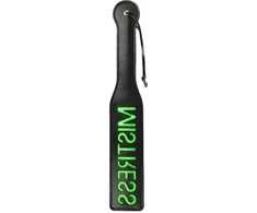 Ouch By Shots Ouch! 'Mistress'' Paddle - Glow in the Dark - Juodas/Neon Žalias
