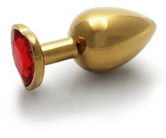 Ouch By Shots Ouch! PLUG Auksinė ZATYCZKA ANALNA KOREK METALOWY Z DIAMENTEM 8 CM