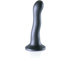 Ouch By Shots Ouch! Ultra Soft Silicone Curvy Intimate Device 17 cm Metallic Finish