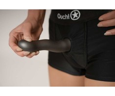 Ouch By Shots Ouch! Ultra Soft Silicone Curvy Intimate Device 17 cm Metallic Finish