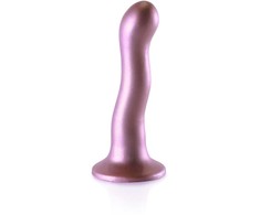 Ouch By Shots Ouch! Ultra Soft Silicone Curvy Model 17cm with Suction Cup Metallic