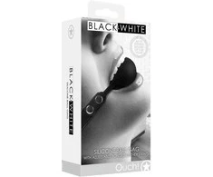 Ouch By Shots Oi! Silicone Ball Gag - su reguliuojamais odiniais dirželiais
