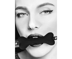 Ouch By Shots OUCH! Silicone Bone-Shaped Gag Adjustable Juodas High-Grade Material