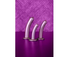 Ouch By Shots Ouch! Smooth Silicone Intimate Device 17 cm Metallic with Suction Cup