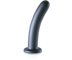 Ouch By Shots Mėlyna OUCH! Smooth Silicone 17 cm Intimate Model with Suction Cup, Metallic Mėlyna