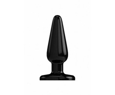 Shots Basic Series Anal Plug 10 cm with Suction Base, Juodas